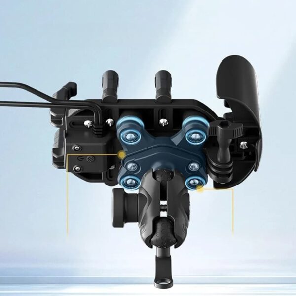 ⁦מתקן לטלפון+טעינה אלחוטית + חיבור USB  עם בולם OCTO-GRIP⁩ – תמונה ⁦2⁩