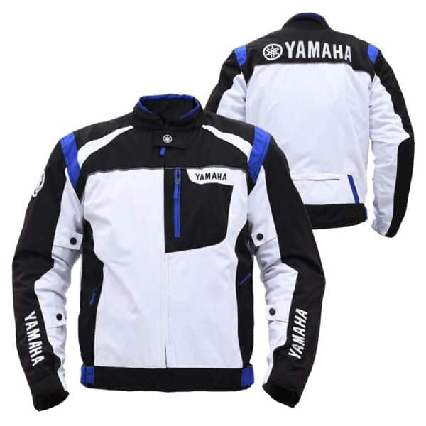 מעיל קיץ רשת גברים שחור לבן כחול ממותג YAMAHA