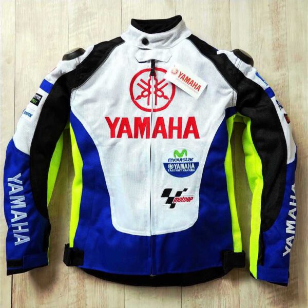מעיל קיץ רשת גברים אדום כחול לבן ממותג YAMAHA