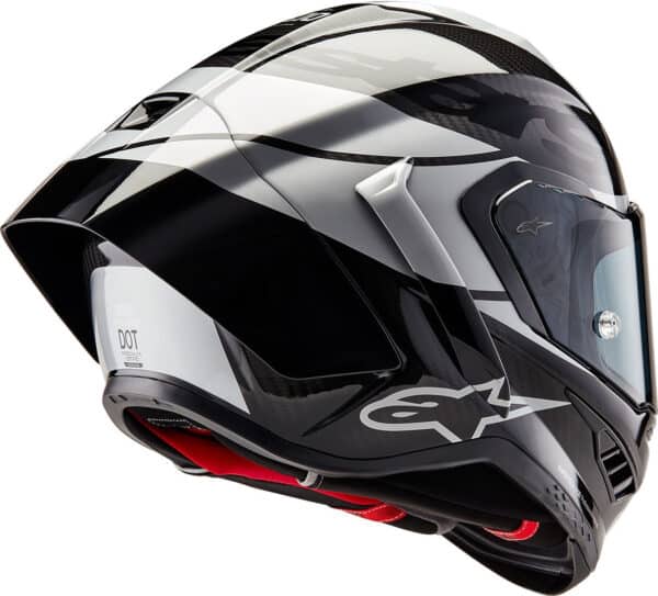 ⁦Alpinestars Supertech R10 Element Carbon Helmet Black/Grey  קסדה אלפינסטארס⁩ – תמונה ⁦3⁩