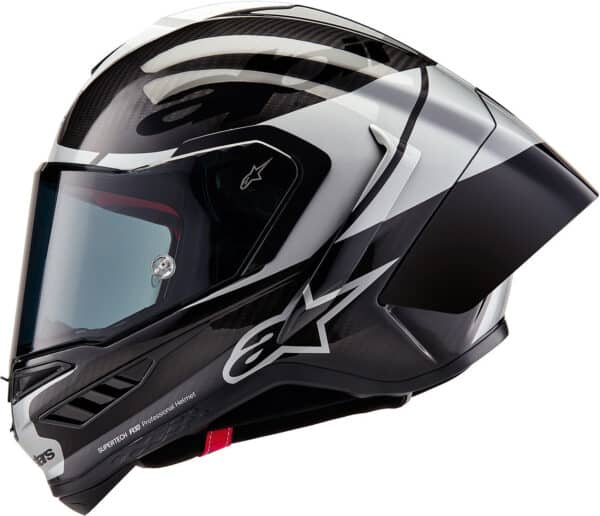 ⁦Alpinestars Supertech R10 Element Carbon Helmet Black/Grey  קסדה אלפינסטארס⁩ – תמונה ⁦4⁩