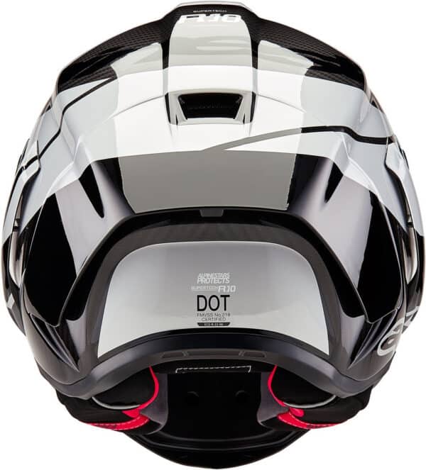 ⁦Alpinestars Supertech R10 Element Carbon Helmet Black/Grey  קסדה אלפינסטארס⁩ – תמונה ⁦6⁩
