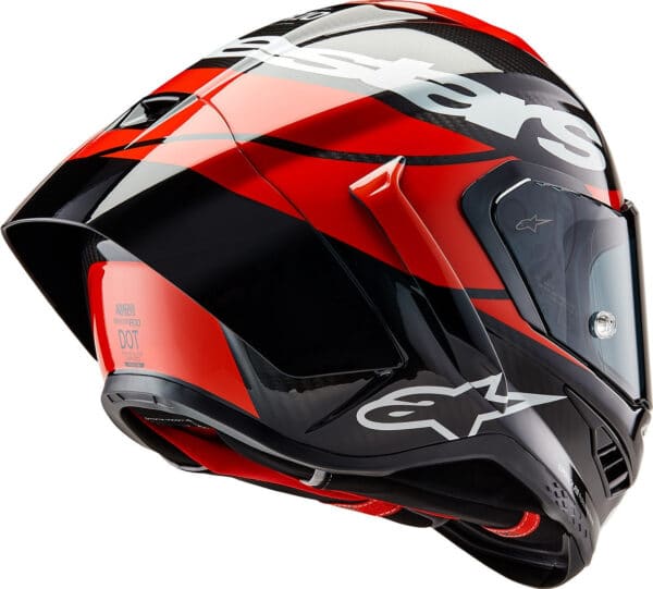 ⁦Alpinestars Supertech R10 Element Carbon Helmet Black/red/white  קסדה אלפינסטארס⁩ – תמונה ⁦5⁩