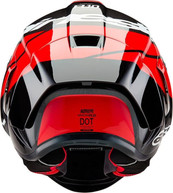 ⁦Alpinestars Supertech R10 Element Carbon Helmet Black/red/white  קסדה אלפינסטארס⁩ – תמונה ⁦3⁩
