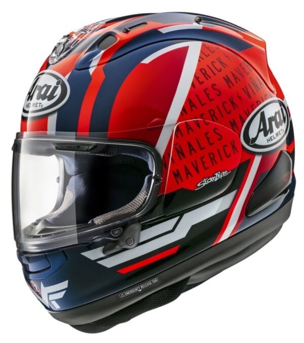 Arai RX-7V Evo Maverick Reset Helmet קסדת אראי צביעת מאבריק כחול כתום
