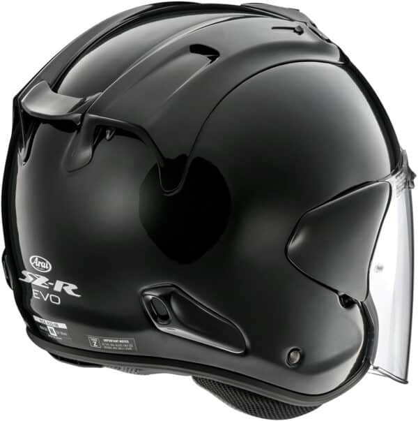 ⁦Arai SZ-R Evo Diamond Black קסדת אראי 3/4 שחור מבריק⁩ – תמונה ⁦2⁩