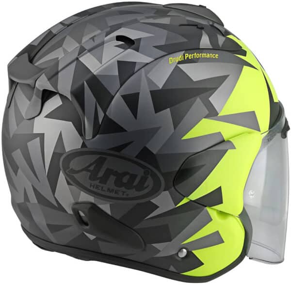 ⁦Arai SZ-R Evo Mimesis Yellow קסדת אראי מימסיס צהוב 3/4⁩ – תמונה ⁦2⁩