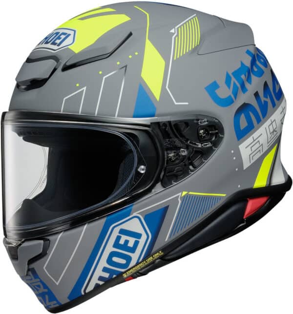 Shoei NXR 2 קסדה מלאה שואי אפור בטון כחול TC-10 ACCOLADE