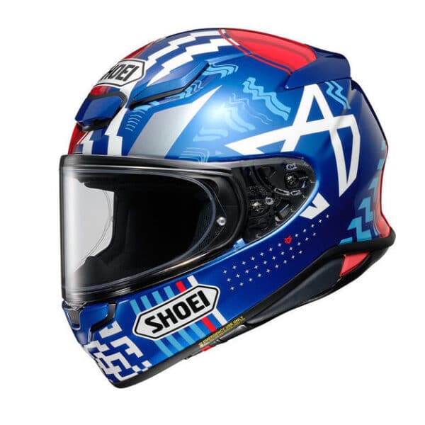 Shoei NXR 2 קסדה מלאה שואי כחול אדום צביעה DIGGIA TC-10