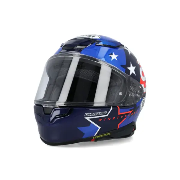 ⁦Shoei Nxr 2 American Spirit Tc-10 - Marc Marquez קסדת שואי מארק מארקז 93 כחול אדום לבן⁩ – תמונה ⁦6⁩