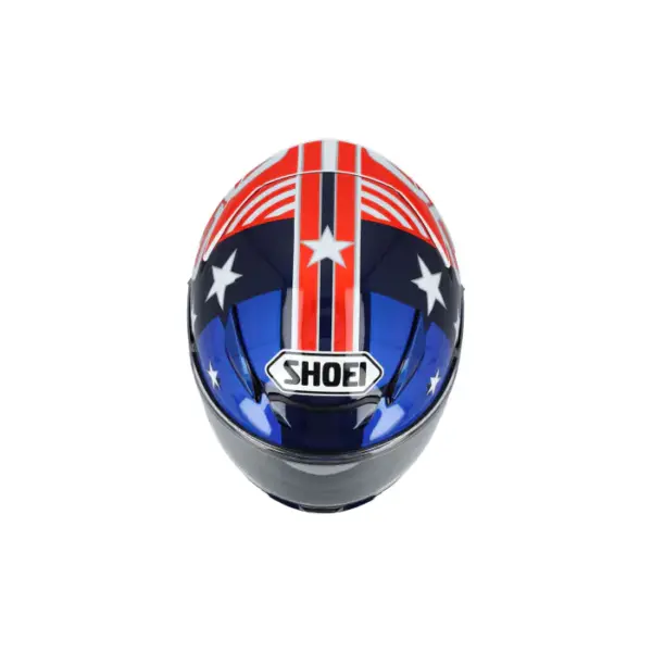 ⁦Shoei Nxr 2 American Spirit Tc-10 - Marc Marquez קסדת שואי מארק מארקז 93 כחול אדום לבן⁩ – תמונה ⁦4⁩