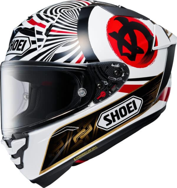 Shoei X-SPR Pro קסדה מלאה שואי אקספיאר פרו מוטגי מארקז אדום שחור לבן