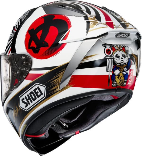 ⁦Shoei X-SPR Pro קסדה מלאה שואי אקספיאר פרו מוטגי מארקז אדום שחור לבן⁩ – תמונה ⁦3⁩