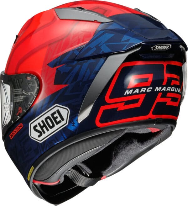 ⁦Shoei X-SPR Pro קסדה מלאה שואי אקספיאר פרו כחול אדום מארקז 7⁩ – תמונה ⁦2⁩
