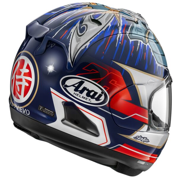⁦Arai RX7V Evo Pedrosa Shogun קסדה מלאה אראי צביעת שוגאן סמוראי פדרוסה⁩ – תמונה ⁦2⁩