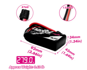 סוללת ליפו 4 תאים 3200mAh 30C CNHL מחבר XT60